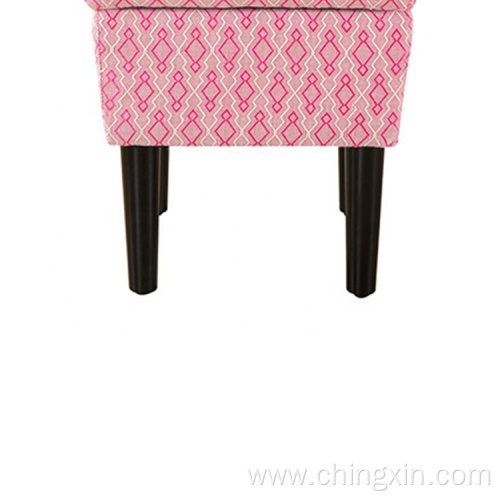 Pink Leisure Fabric Storage Ottoman Living Room Furniture